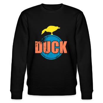 Ente - Stanley/Stella Unisex Bio-Sweatshirt CHANGER  - Schwarz - Vorne - Nik (191cm) & Marisol (170cm)