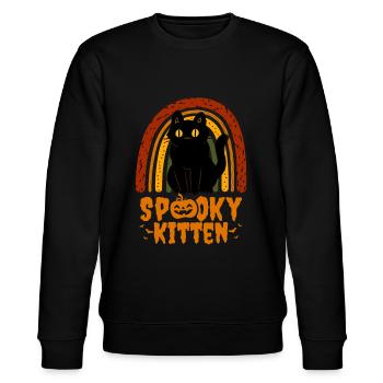 Chat d’Halloween pour Halloween - Sweat bio CHANGER Stanley/Stella Unisexe - noir - Devant - Nik (191cm) & Marisol (170cm)