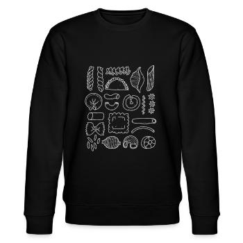 Pasta - leckere Nudelsorten - Stanley/Stella Unisex Bio-Sweatshirt CHANGER  - Schwarz - Vorne - Nik (191cm) & Marisol (170cm)