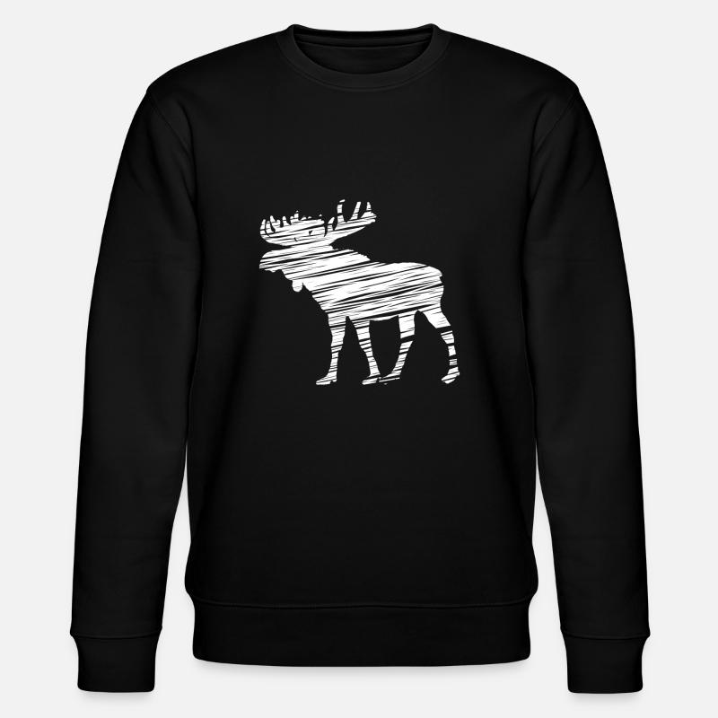 Elch - Stanley/Stella Unisex Bio-Sweatshirt CHANGER  - Schwarz