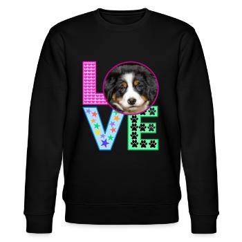 Amour Chiens Chien Amour - Sweat bio CHANGER Stanley/Stella Unisexe - noir - Devant - Nik (191cm) & Marisol (170cm)