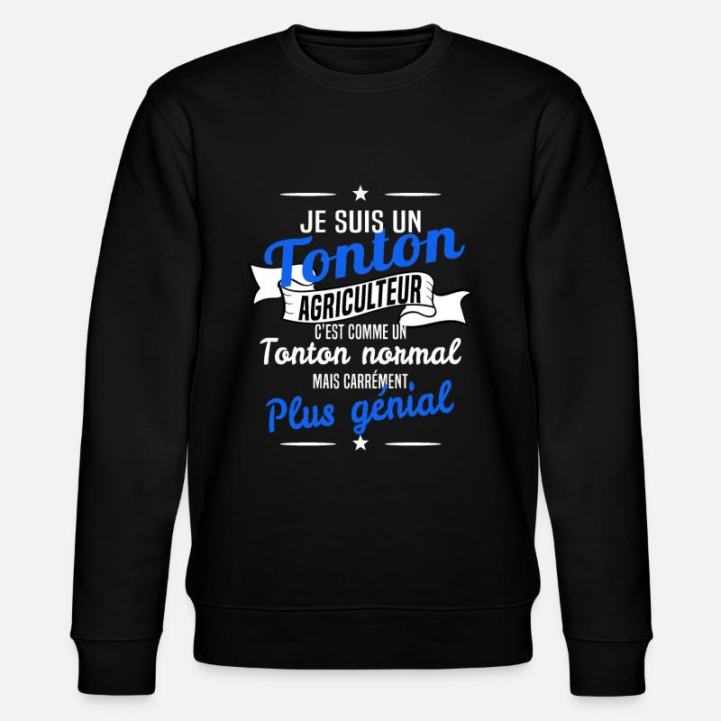 tonton agriculteur - Sweat bio CHANGER Stanley/Stella Unisexe - noir
