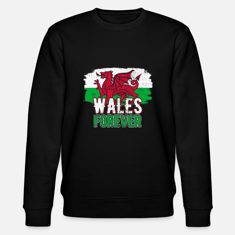 Wales - Stanley/Stella Unisex Bio-Sweatshirt CHANGER  - Schwarz