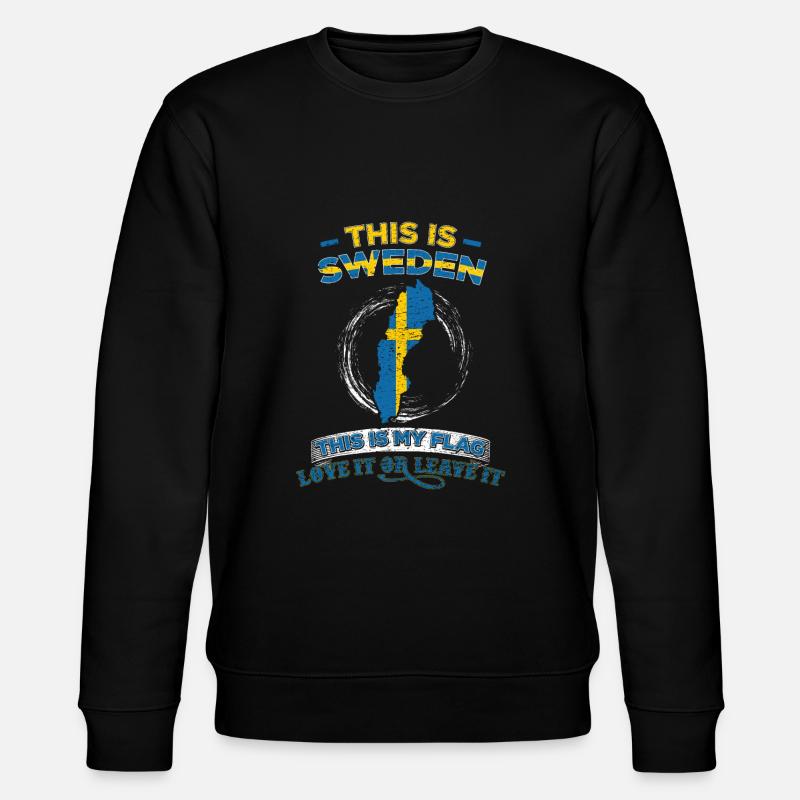 Schweden - Stanley/Stella Unisex Bio-Sweatshirt CHANGER  - Schwarz