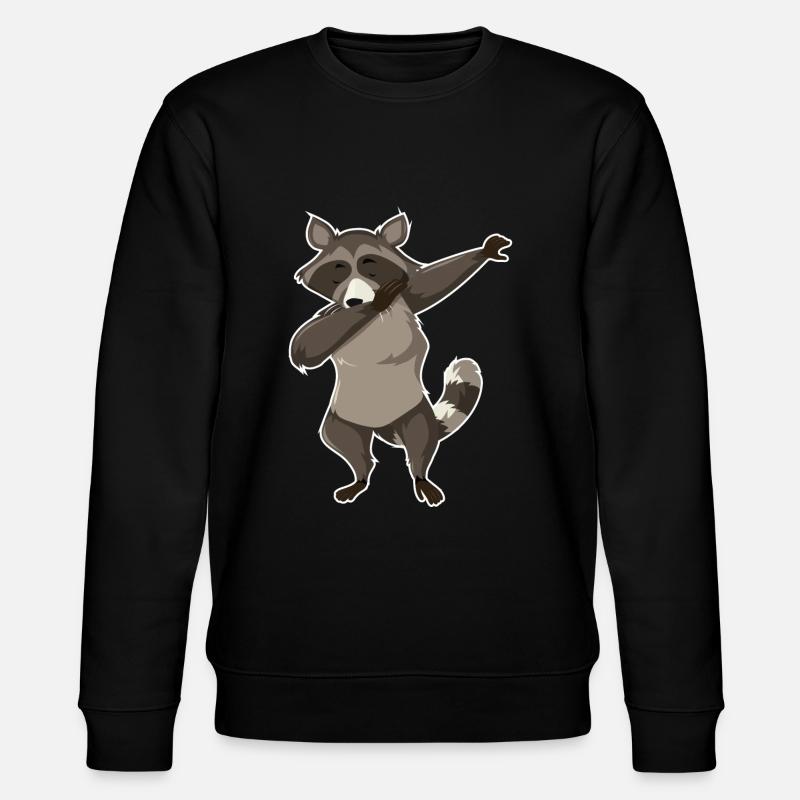 Dabbender Waschbär - Stanley/Stella Unisex Bio-Sweatshirt CHANGER  - Schwarz