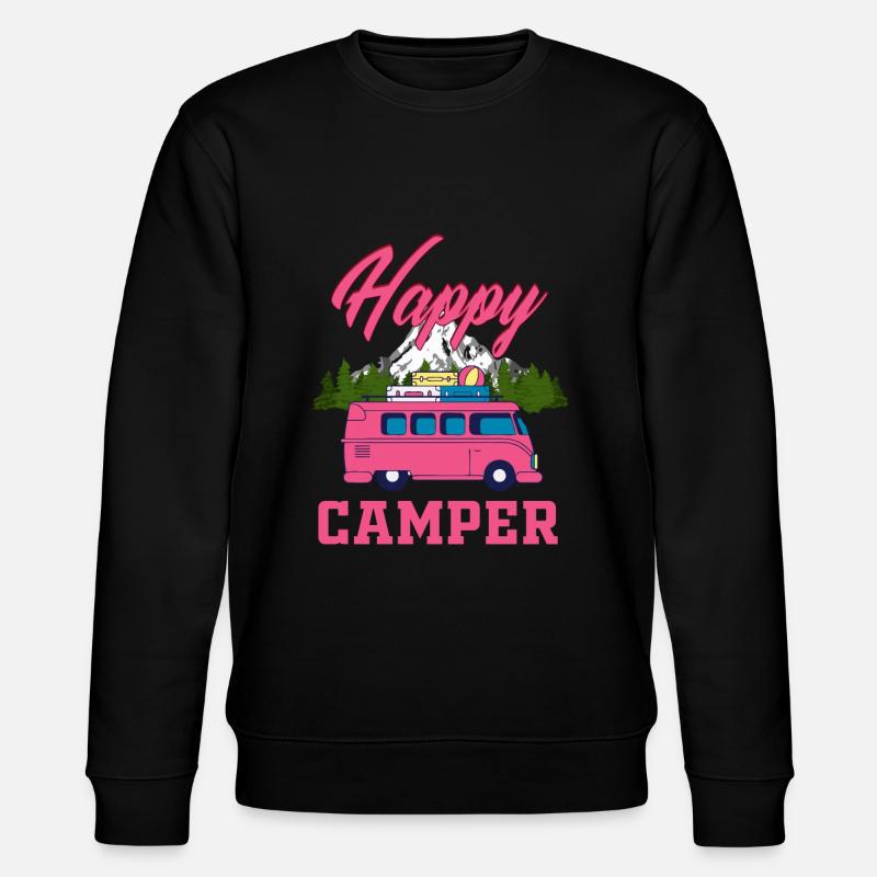 Glücklicher camper - Stanley/Stella Unisex Bio-Sweatshirt CHANGER  - Schwarz