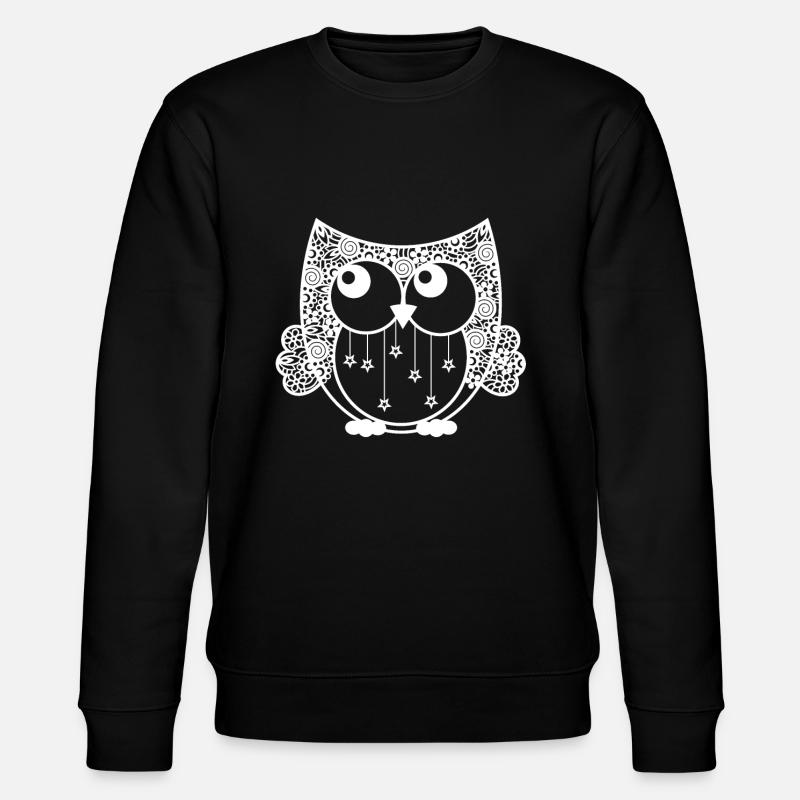 Eule - Stanley/Stella Unisex Bio-Sweatshirt CHANGER - Schwarz