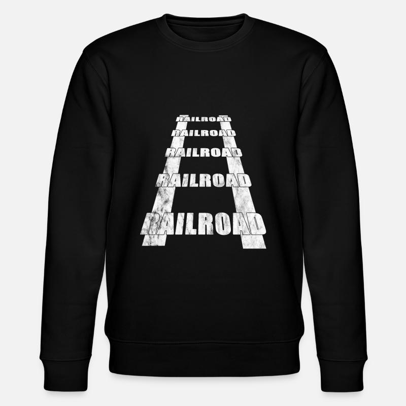 Schienen Eisenbahn - Stanley/Stella Unisex Bio-Sweatshirt CHANGER - Schwarz