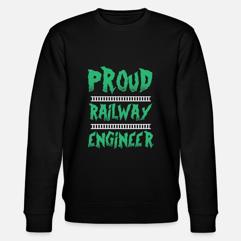 fier ingénieur ferroviaire - Sweat bio CHANGER Stanley/Stella Unisexe - noir