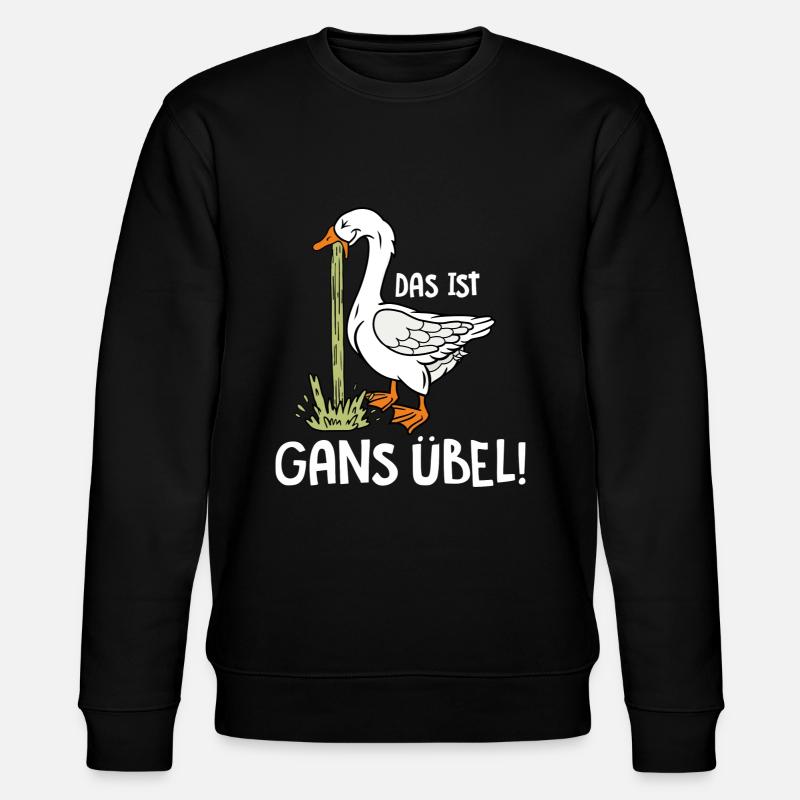 Gans übel - Stanley/Stella Unisex Bio-Sweatshirt CHANGER  - Schwarz