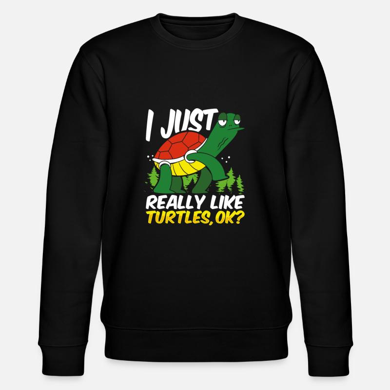 Schildkröte Geschenk - Stanley/Stella Unisex Bio-Sweatshirt CHANGER  - Schwarz