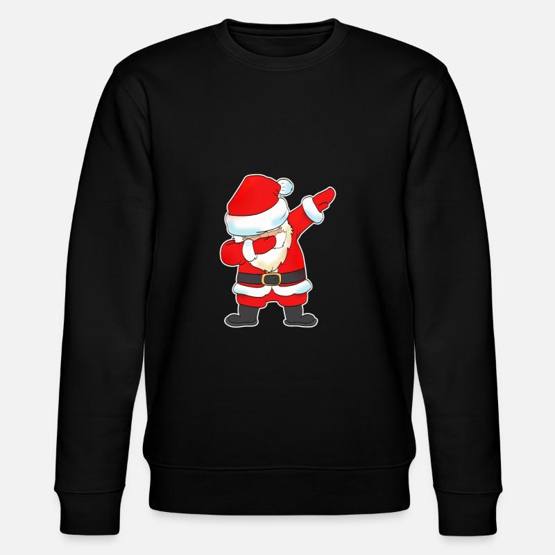 Dabbing Weihnachtsmann Tanz lustig Geschenk Santa - Stanley/Stella Unisex Bio-Sweatshirt CHANGER  - Schwarz