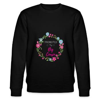 Großer Cousin Cousine Cousinchen Familie Verwandt - Stanley/Stella Unisex Bio-Sweatshirt CHANGER  - Schwarz - Vorne - Nik (191cm) & Marisol (170cm)