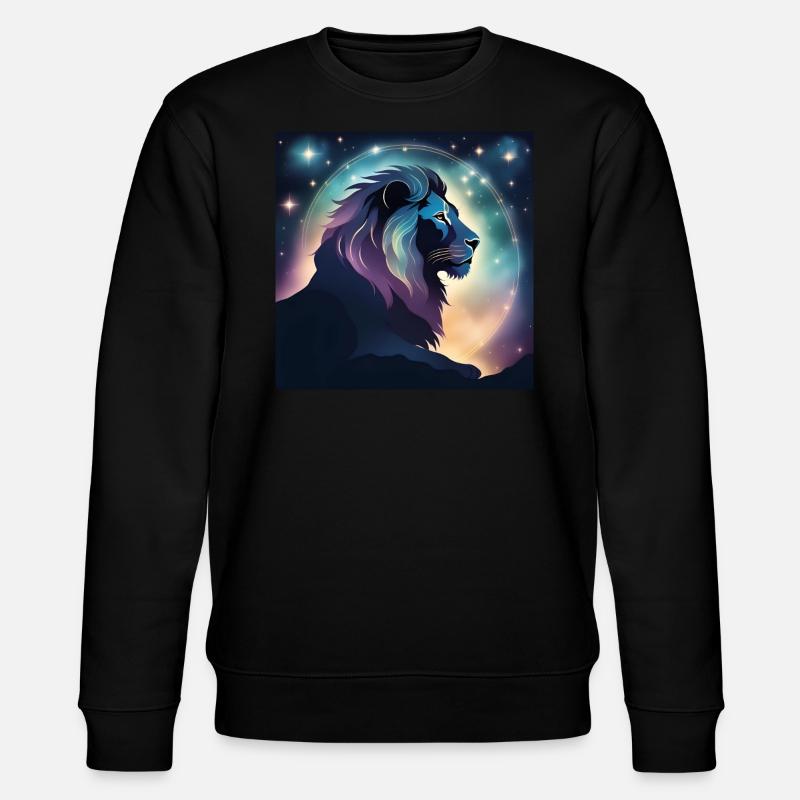 Leo Löwe Sternzeichen Geschenk - Stanley/Stella Unisex Bio-Sweatshirt CHANGER  - Schwarz