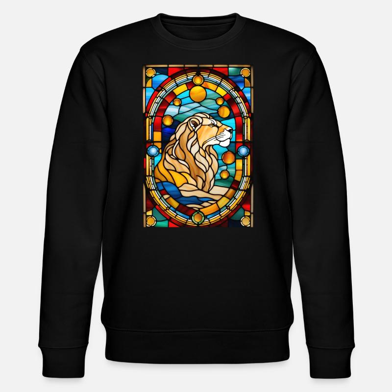 Löwe Astrologie Sternzeichen Geschenk - Stanley/Stella Unisex Bio-Sweatshirt CHANGER  - Schwarz