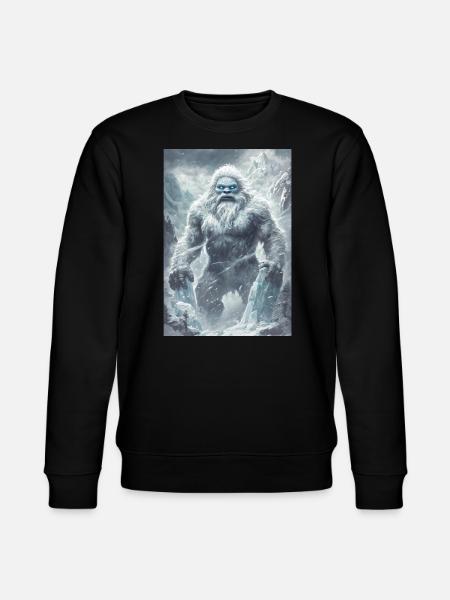 Yeti Mythology Legend Gift - Stanley/Stella CHANGER Unisex Organic Sweatshirt - black