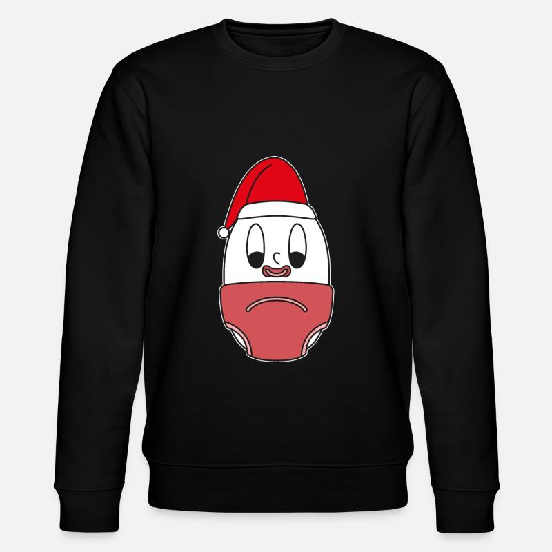 Christmas baby egg - Stanley/Stella CHANGER Unisex Organic Sweatshirt - black