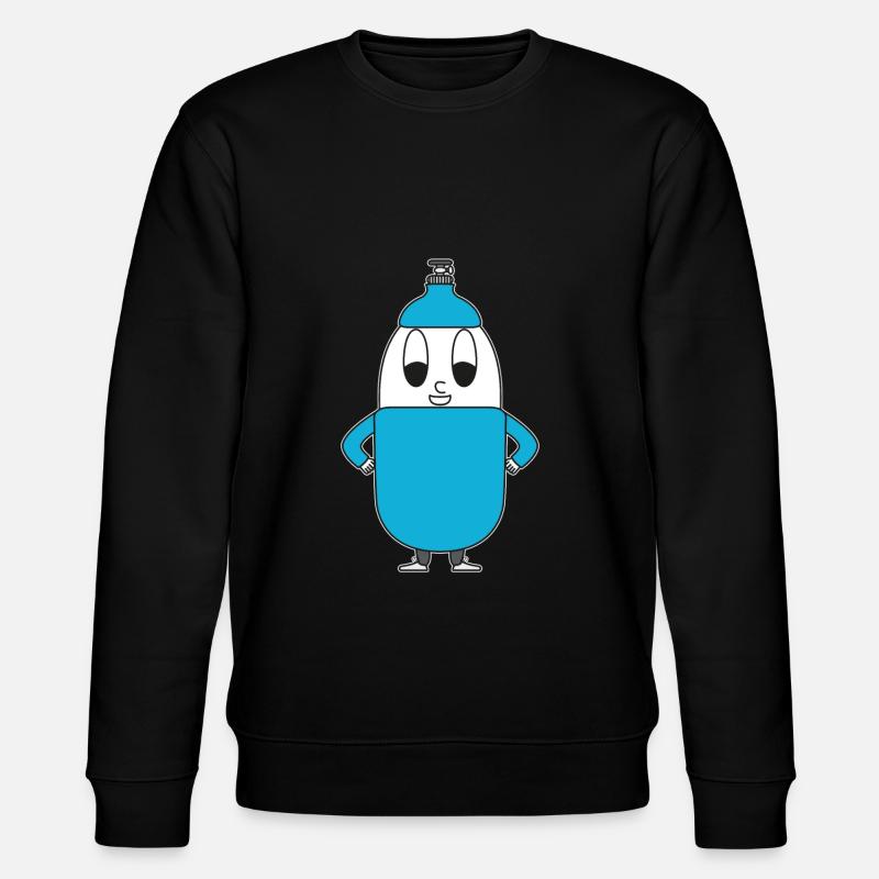 Helium bottle egg - Stanley/Stella CHANGER Unisex Organic Sweatshirt - black