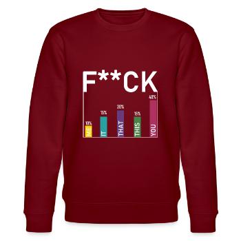 Statistik ficken - Stanley/Stella Unisex Bio-Sweatshirt CHANGER  - Burgunderrot - Vorne - Nik (191cm) & Marisol (170cm)