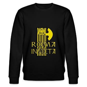 ROMA INVICTA Romains Rome SPQR Rome - Sweat bio CHANGER Stanley/Stella Unisexe - noir - Devant - Nik (191cm) & Marisol (170cm)