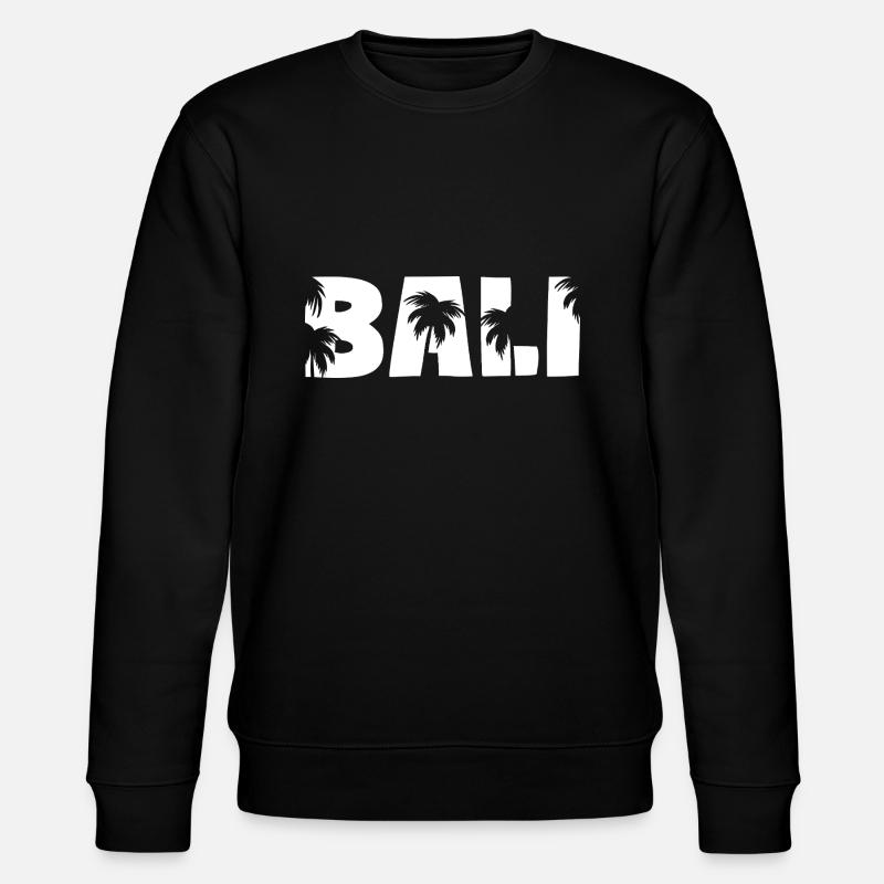 Palmiers de Bali - Sweat bio CHANGER Stanley/Stella Unisexe - noir