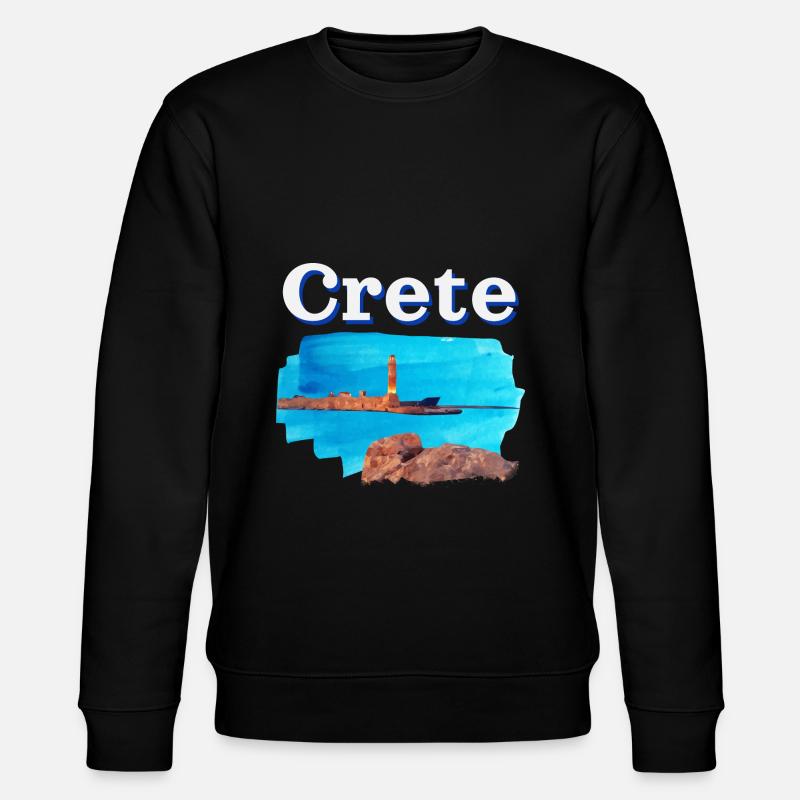 Kreta Leuchturm Griechenland Geschenk - Stanley/Stella Unisex Bio-Sweatshirt CHANGER  - Schwarz