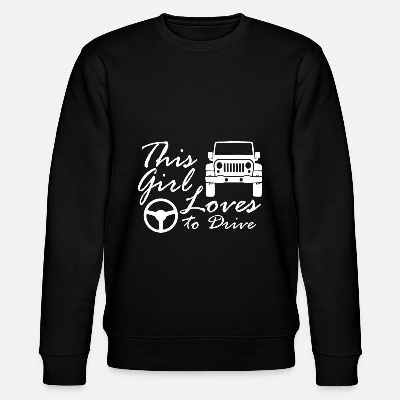 Frau mit Geländewagen - Stanley/Stella Unisex Bio-Sweatshirt CHANGER  - Schwarz