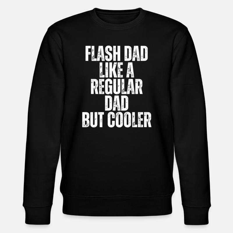 Bouldering Flash Papa Boulderer - Stanley/Stella CHANGER Unisex Organic Sweatshirt - black