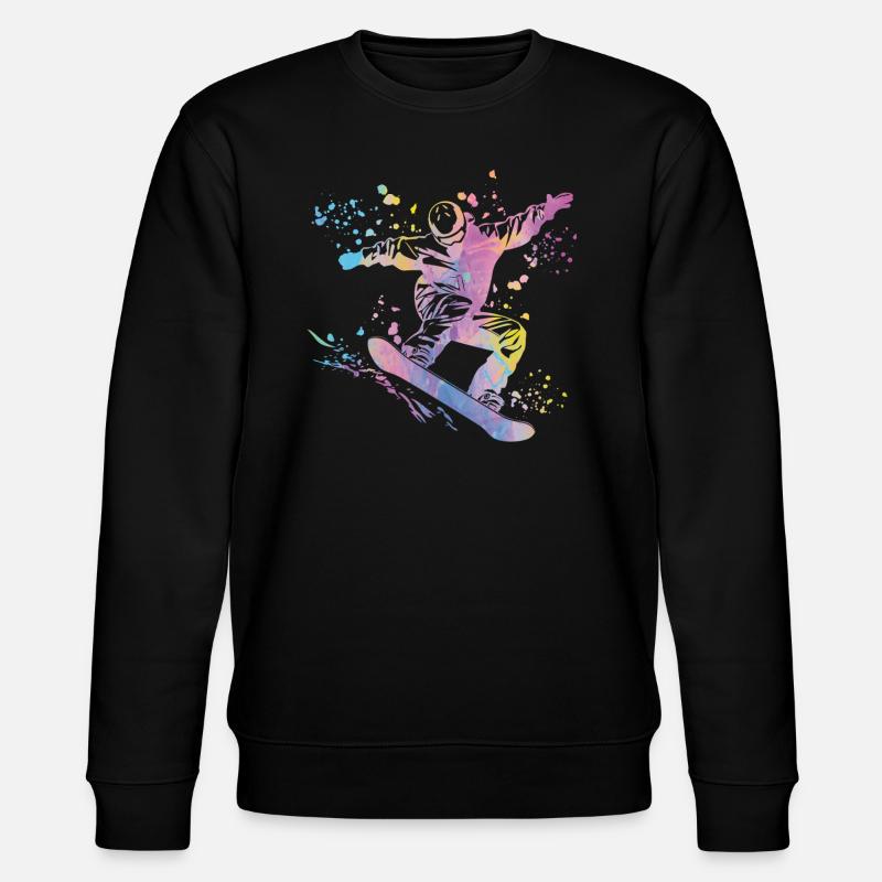 Snowboarder Snowboarding Snowboard - Stanley/Stella CHANGER Unisex Organic Sweatshirt - black