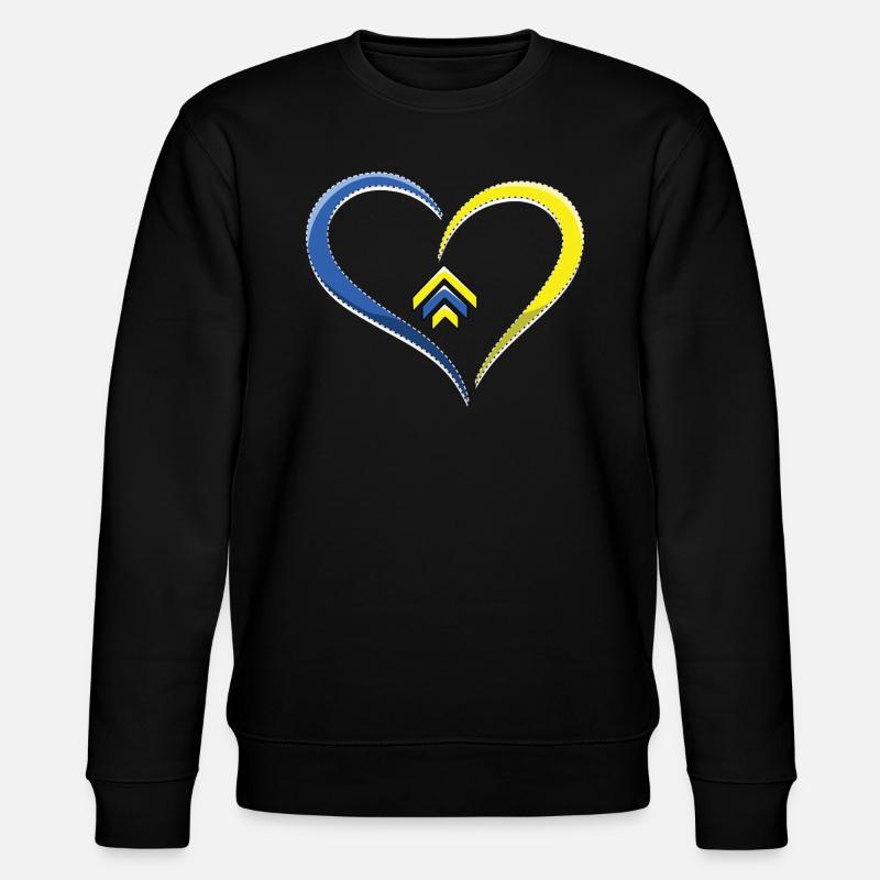 Love and support for Down syndrome - Stanley/Stella CHANGER Unisex Organic Sweatshirt - black