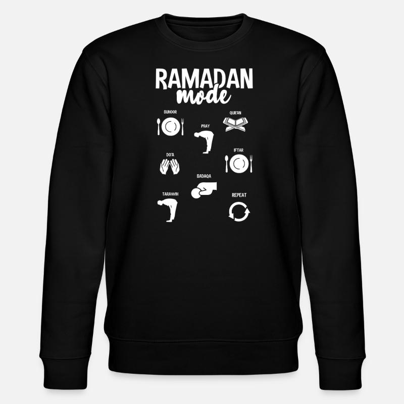 Ramadan Modus Eid Mubarak Feier - Stanley/Stella Unisex Bio-Sweatshirt CHANGER  - Schwarz