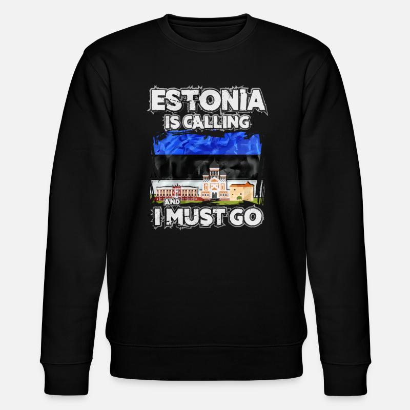 Estland - Stanley/Stella Unisex Bio-Sweatshirt CHANGER  - Schwarz
