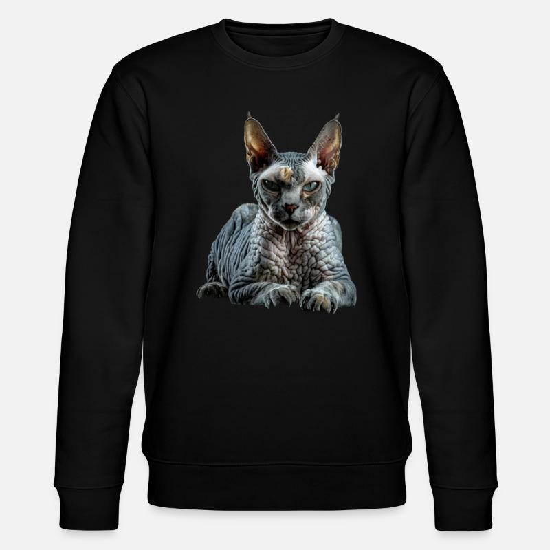 Devon Rex - Stanley/Stella CHANGER Unisex Organic Sweatshirt - black