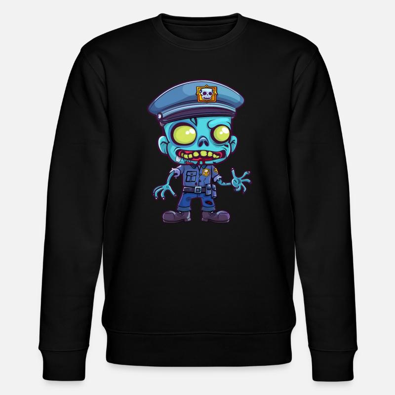 Polizei Halloween - Stanley/Stella Unisex Bio-Sweatshirt CHANGER  - Schwarz