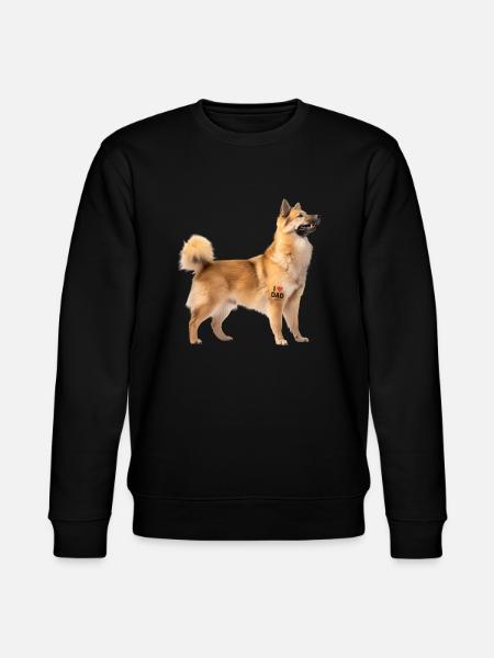 Norwegian Buhund Dad Papa - Stanley/Stella CHANGER Unisex Organic Sweatshirt - black
