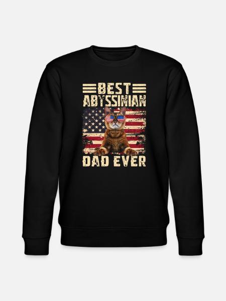 Abyssinian Papa - Stanley/Stella CHANGER Unisex Organic Sweatshirt - black