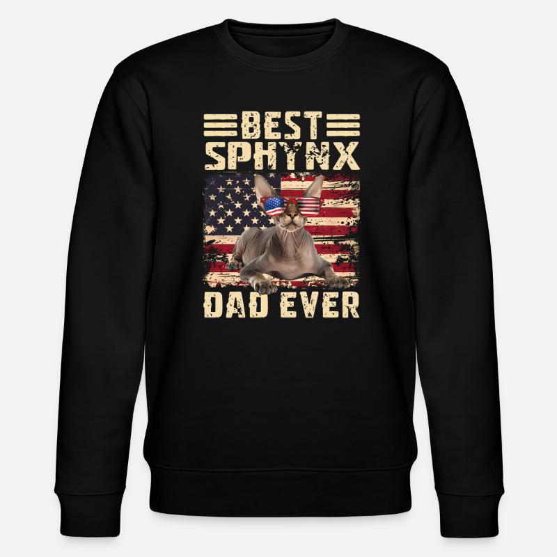 Sphynx Dad - Stanley/Stella CHANGER Unisex Organic Sweatshirt - black