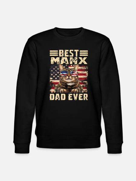 Manx Papa - Stanley/Stella CHANGER Unisex Organic Sweatshirt - black
