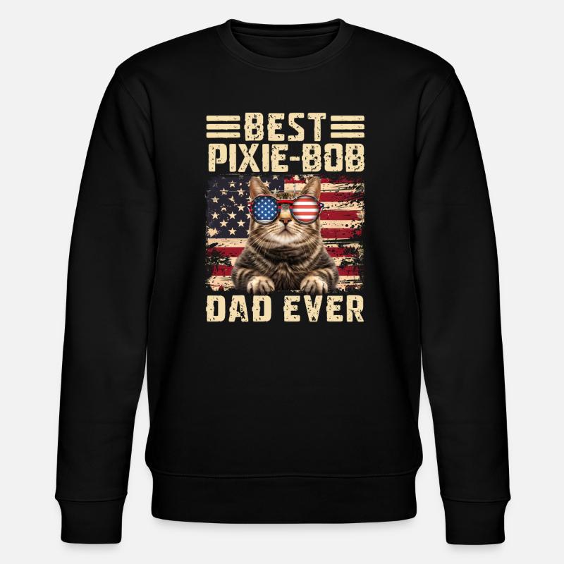 Pixie Bob Dad - Stanley/Stella CHANGER Unisex Organic Sweatshirt - black