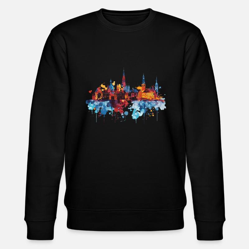 Lüneburg - Stanley/Stella Unisex Bio-Sweatshirt CHANGER  - Schwarz