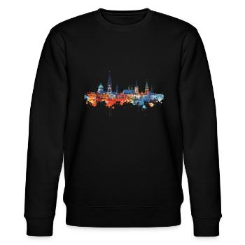 Magdeburg - Stanley/Stella Unisex Bio-Sweatshirt CHANGER  - Schwarz - Vorne - Nik (191cm) & Marisol (170cm)