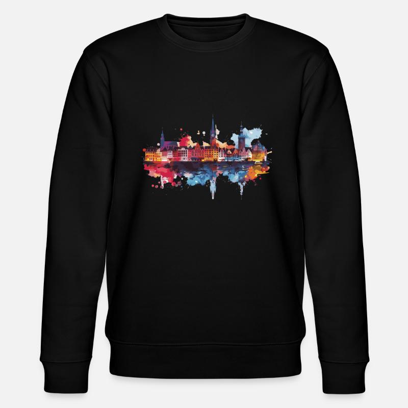 Sankt Augustin - Stanley/Stella Unisex Bio-Sweatshirt CHANGER - Schwarz