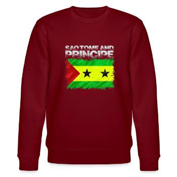 Sao Tomé-Principe - Sweat bio CHANGER Stanley/Stella Unisexe - bordeaux - Devant - Nik (191cm) & Marisol (170cm)