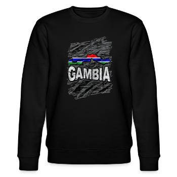 Gambia - Stanley/Stella Unisex Bio-Sweatshirt CHANGER  - Schwarz - Vorne - Nik (191cm) & Marisol (170cm)
