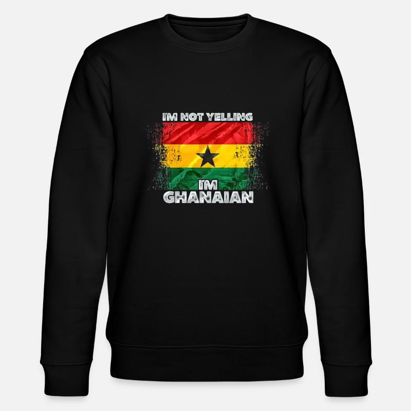Ghana - Stanley/Stella Unisex Bio-Sweatshirt CHANGER  - Schwarz