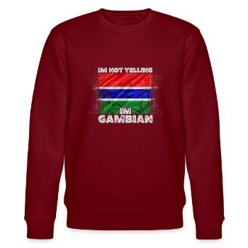 Gambia - Stanley/Stella Unisex Bio-Sweatshirt CHANGER  - Burgunderrot - Vorne - Nik (191cm) & Marisol (170cm)