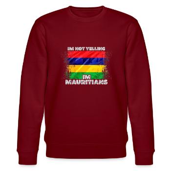 Mauritius - Stanley/Stella Unisex Bio-Sweatshirt CHANGER  - Burgunderrot - Vorne - Nik (191cm) & Marisol (170cm)
