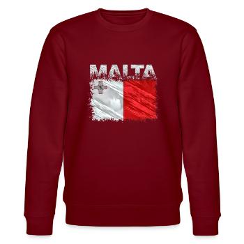 Malta - Stanley/Stella Unisex Bio-Sweatshirt CHANGER  - Burgunderrot - Vorne - Nik (191cm) & Marisol (170cm)