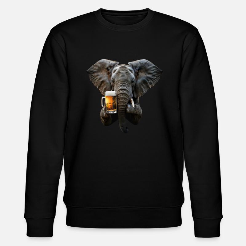 Éléphant - Sweat bio CHANGER Stanley/Stella Unisexe - noir