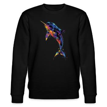 Narwal - Stanley/Stella Unisex Bio-Sweatshirt CHANGER  - Schwarz - Vorne - Nik (191cm) & Marisol (170cm)